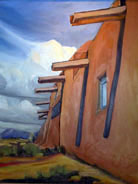 La Morada de Don Fernando de Taos (Painting by David P. Cooke)